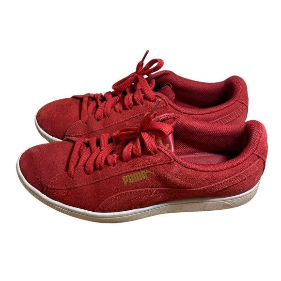 Puma Vikky Suede Sneakers – Red Dahlia – Women's 9 - Picture 2 of 10